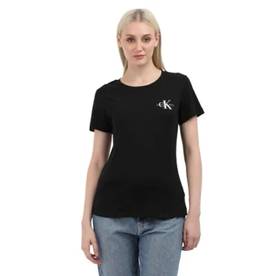 Abbildung von Calvin Klein Jeans Rundhalsshirt 2 PACK MONOLOGO SLIM TEE (Packung, tlg., 2er Pack) mit Logoprint auf der Brust