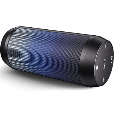 Abbildung von VOSFEEL Bluetooth Lautsprecher LED Tragbare Musikbox Kabellos 360 Surround Sound für Reise Outdoor Party Box Handy PC TF Karte/U Disk, 10W