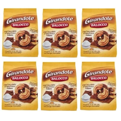 Abbildung von 6x Balocco Girandole kekse mit Schokolade und Sahne 700g biscuits cookies