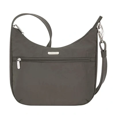 Abbildung von Travelon Unisex Essentials Crossbody Hobo, smoke, Einheitsgröße, Anti Diebstahl East/West Hobo Bag