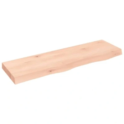 Abbildung von vidaXL Waschtischplatte, Tischplatte für Badezimmer, Massivholzplatte mit Naturkante, Holzplatte Arbeitsplatte Bad Waschtischkonsole Platte, Massivholz Unbehandelt