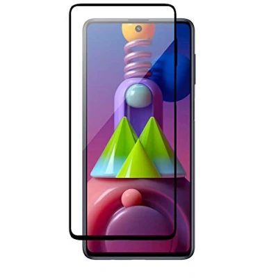 Abbildung von cofi1453 5D Schutz Glas kompatibel mit Samsung Galaxy M51 (M515F) Curved Folie Vollständig Klebend und Abdeckung