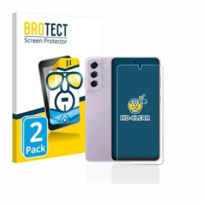 Abbildung von BROTECT (2 Stück Schutzfolie für Samsung Galaxy S21 FE 5G (Display+Kamera) Displayschutz Folie Ultra Klar