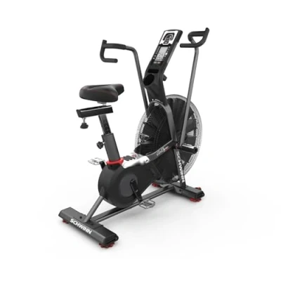 Abbildung von Schwinn Airdyne AD8, Profi Fitnessbike mit grenzenlosem Luftwiderstand, LCD Konsole Watt Anzeige, Trainingsprogramme für HIIT, max. Benutzergewicht 160 kg, Trinkflaschenhalterung, Crossfit Trainer