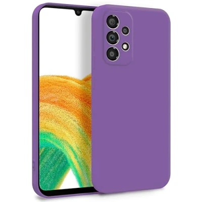 Abbildung von MyGadget Hülle für Samsung Galaxy A33 5G Zweilagige Handyhülle mit Kameraschutz Cover Innenfutter &amp; Silikon außen Lila