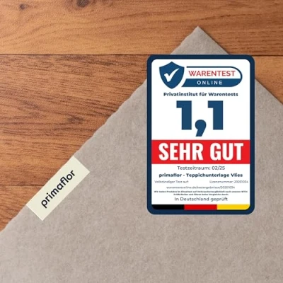 Abbildung von Antirutsch Teppichunterlage Vlies STOP PLUS, Primaflor Ideen in Textil, (1 St), Rutschunterlage aus mit Gleitschutz, individuell zuschneidbar