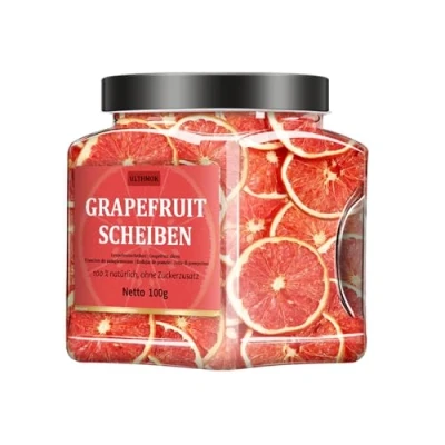 Abbildung von Premium getrocknete Grapefruitscheiben 100 g, dehydrierte Grapefruit, % natürlich, ohne Zusatzstoffe und Zuckerzusatz.