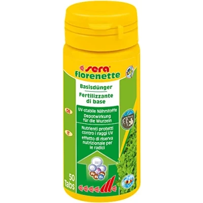 Abbildung von sera florenette 50 Tabletten für prächtige Wasserpflanzen im Aquarium, mit Nährstoffdepot an der Wurzel, Dünger die Wurzeln, Aquarienpflanzen, Small