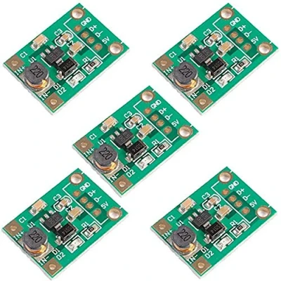 Abbildung von iHaospace Mini DC to Voltage Regulator Step Up Boost Converter Power Supply Module 1V 5V 600mA (Pack of 5)