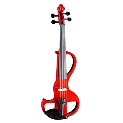 Abbildung von Fame EV 1803 Elektrische Violine, 4/4 Größe, Dark Red, Reverse S Korpus, Ahornhals, Ebenholzgriffbrett, Aktives AD 88 Tonabnehmersystem, Dreiband Klangregelung