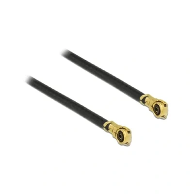 Abbildung von DeLOCK 89642 Koaxialkabel MHF IV/HSC MXHP32, 0,1 m, Schwarz, Gold (MHF gebogen, Gold)