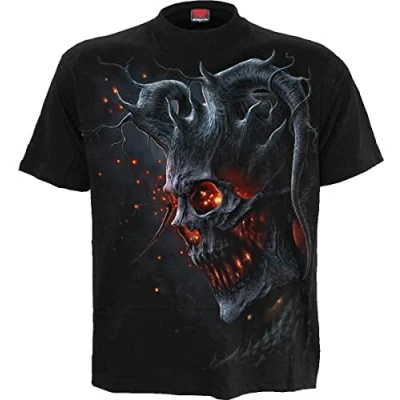 Abbildung von Spiral Death Embers Männer T Shirt schwarz XXL 100% Baumwolle Basics, Horror, Rockwear, Totenköpfe