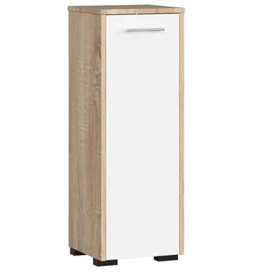 Abbildung von AKORD Stehender Badezimmerschrank schränke Badezimmer kommode FIN S30 eintürig B30 x H82 T30 cm Tür mit Links oder rechtseitiger Montage 12,5 kg