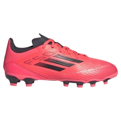 Abbildung von adidas Performance F50 League MG Unisex Fußballschuh Nocken für Kinder, Größe: 38, Turbo/aurora black/platin metallic Schuhe