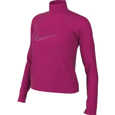 Abbildung von Nike Performance W NK DF HBR HZ Pacer Langarmshirt, Damen, Größe: Large, Fireberry
