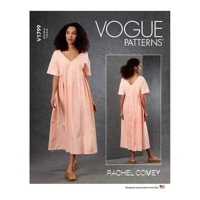Abbildung von Vogue Mustern Medium Gewicht Leinen Damenkleider, Mehrfarbig, Größen 614
