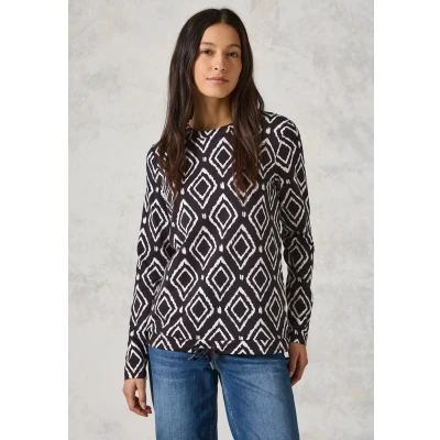 Abbildung von Cecil Bedrucktes Langarmshirt, Damen, Größe: Medium, Grau