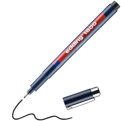 Abbildung von edding 1800 profipen 0.7 zwart 10ST 0,7 mm / 4 180007001
