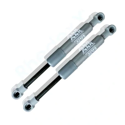 Abbildung von 2x RhedexX® Gasdruckfeder 195mm/58mm/450N Ersatz für Stabilus LIFT O MAT 195mm 450N Grau Gasdruckdämpfer Kesseböhmer Küche Möbelklappen Gasfeder Liftomat