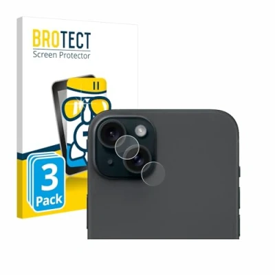 Abbildung von BROTECT Schutzglas für Apple iPhone 15 Plus (NUR Kameraschutz) (3 Stück) Schutzfolie Panzer Folie Glas [Extrem Kratzfest 9H, Anti Fingerprint,