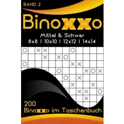 Abbildung von Taschen Binoxxo: Binäre Rätsel im Taschenbuch mit 200 Rätseln in mittel &amp; schwer für Anfänger Fortgeschrittene