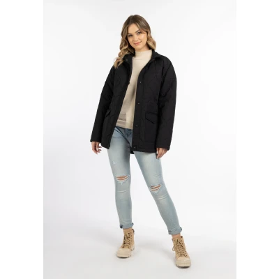 Abbildung von DREIMASTER Vintage Damen Baumwolljacke mit leichter Polsterung L / Schwarz 100% Baumwolle
