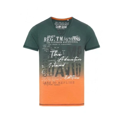 Abbildung von Camp David DIP DYE IM Vintage LOOK Tshirt print Evergreen sunstone, Herren, Größe: Medium, sunstone