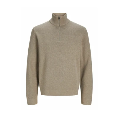 Abbildung von Jack &amp; Jones Premium Strickpullover, Herren, Größe: Small, Greige