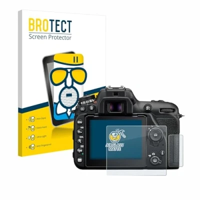 Abbildung von BROTECT Entspiegelungs Schutzglas für Nikon D7500 Schutz Folie Panzerfolie Glas Matt [Extrem Kratzfest 9H, Anti Reflex, Fingerprint]