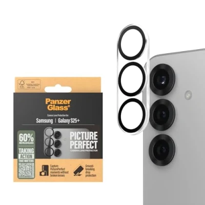 Abbildung von PanzerGlass PicturePerfect Samsung Galaxy S25 Plus Kameraobjektivschutz, Kratz &amp; Stoßfest, Einfache Installation, Panzer Schutz Glas, S24 Hüllenfreundlich, Transparent