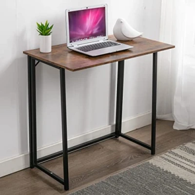 Abbildung von Klappbarer Computertisch, ohne Montage, Arbeitszimmer, Schreibtisch, Heimbüro, Boston (braun)