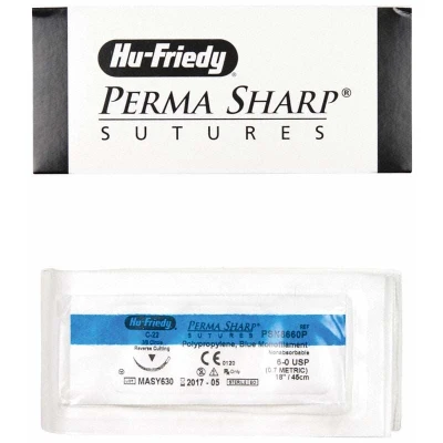 Abbildung von Perma Sharp Nahtmaterial Polypropylene 6/0 C 22 12 Stück