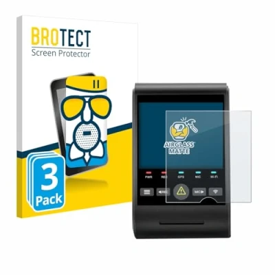 Abbildung von BROTECT Entspiegelungs Schutzglas für VIOFO A229 PRO (3 Stück) Schutz Folie Panzerfolie Glas Matt [Extrem Kratzfest 9H, Anti Reflex]