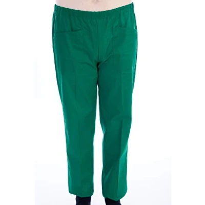 Abbildung von Gima Hosen aus Baumwolle und Polyester für Krankenhausuniform, Grüne Farbe, mit elastischer Taille, 3 Taschen, Unisex, XL Größe, Ärzte, Zahnärzte, Tierärzte, Krankenpfleger, Physiotherapeuten