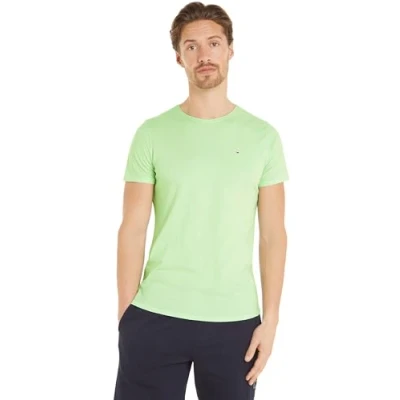 Abbildung von Tommy Jeans SLIM Jasper NECK Tshirt basic, Herren, Größe: 44, Opal green