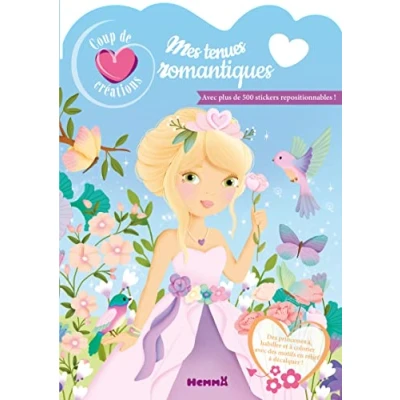Abbildung von Coup de coeur créations Mes tenues romantiques Avec plus 500 stickers repositionnables !