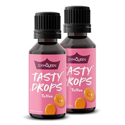Abbildung von GymQueen Tasty Drops, Toffee, 2x30ml, Flavour Drops ohne Kalorien