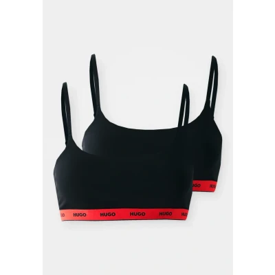 Abbildung von HUGO TWIN Bralette 2 PACK Bustier, Damen, Größe: XL, Black