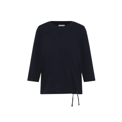 Abbildung von CECIL Damen 3227532 Slub Shirt mit Rundhals, urban Dark Blue, Medium