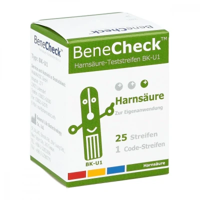 Abbildung von Benecheck Harnsäure teststreifen Bk u1