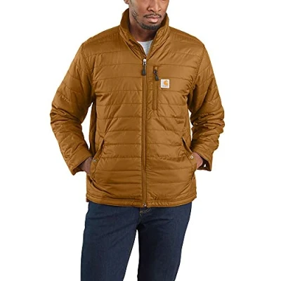 Abbildung von Carhartt Men&#039;s Rain Defender Relaxed Fit Lightweight Insulated Gilliam Jacket, Brown, L