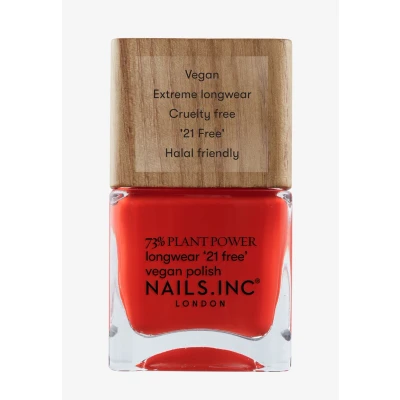 Abbildung von Nails Inc ECO EGO Plant Power veganer Nagellack 73% Based, 100% Vegan &amp; Tierversuchsfrei Perfekte Maniküre, strahlendes Rot Für umweltbewusste Nail Art
