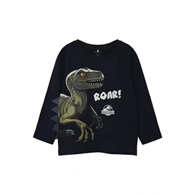 Abbildung von Name it Nmmnol Jurassic Langarmshirt für Kinder, Größe: 86, Dark blue