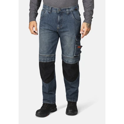 Abbildung von HERO by John Medoox Workerjeans CALGARY Denim Pro Workwear Arbeits Cargojeans / Jeansfür Herren