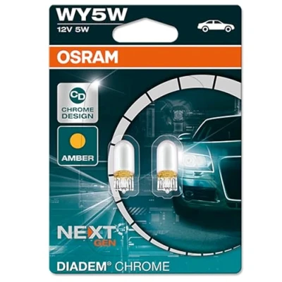 Abbildung von OSRAM DIADEM CHROME 2827DC 02B Glühlampe, Blinkleuchte 12 5 WY5W BMW: 3 Touring, Limousine, SMART: Fortwo II Cabrio, VOLVO: XC90 I