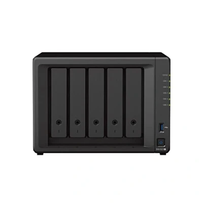 Abbildung von Synology DS1522+ 30TB 5 Bay Desktop NAS Lösung, vorinstalliert mit x 6TB Seagate IronWolf Festplatten, Schwarz