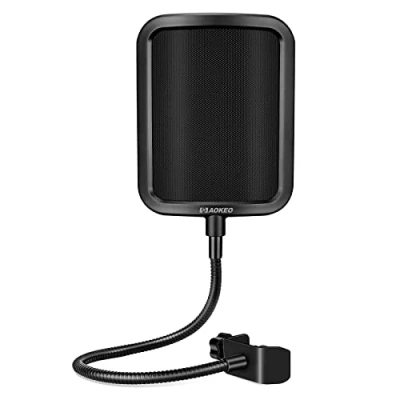 Abbildung von Mikrofon Popschutz,Aokeo Professional Pop Filter Mask Shield Für Blue Yeti,Snowball,HyperX QuadCast und jedes andere