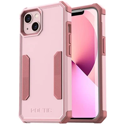 Abbildung von POETIC Neon Series Hülle Kompatibel mit iPhone 13 6,1 Zoll (2021), Dual Layer Heavy Duty Tough Rugged Lightweight Slim Shockproof Protective Case, Light Pink