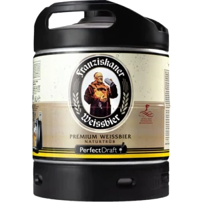 Abbildung von Franziskaner Weissbier Hefeweizen Bier Perfect Draft (1 x 6l) MEHRWEG Fassbier,6.0 l