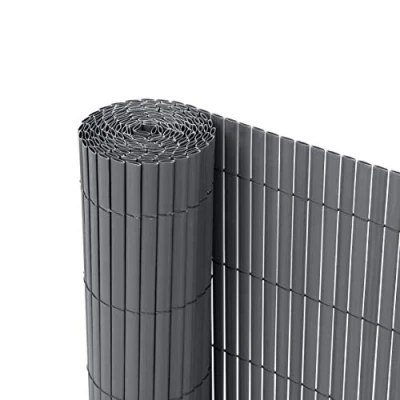Abbildung von Ribelli® PVC Sichtschutzmatte Sichtschutzzaun Sichtschutz Zaun Balkon Windschutz (90 x 300 cm, Anthrazit)